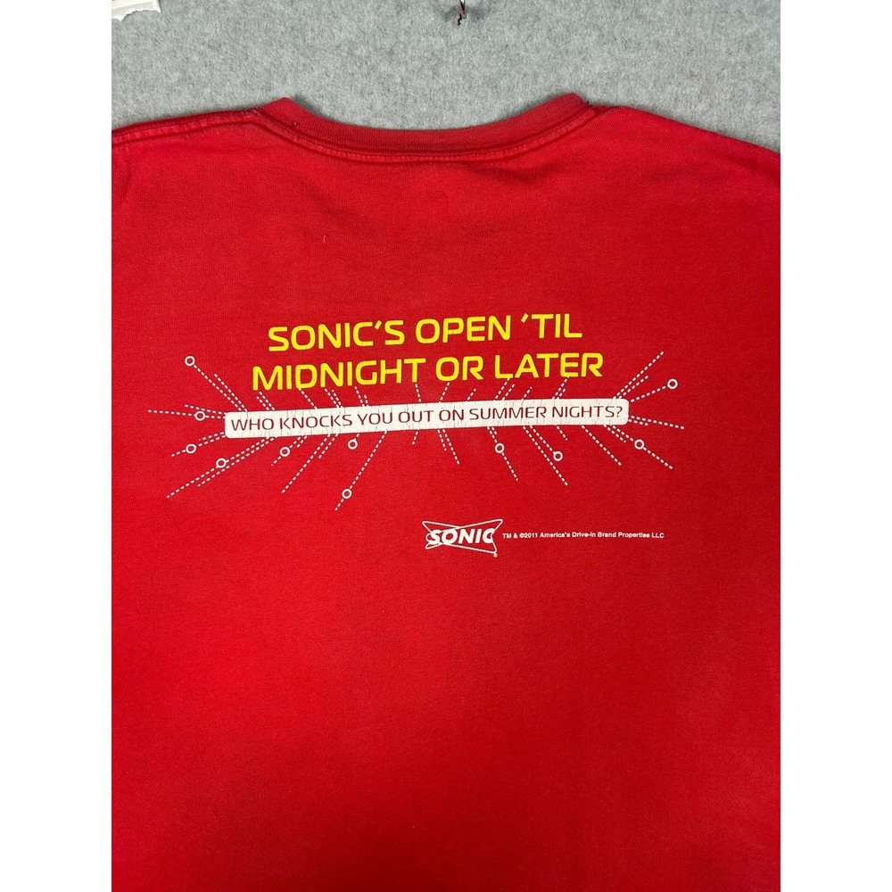 Sonic Drive-In Real Ice Cream Rumbles Graphic Tee Red Promo Size L - Picture 6 of 6